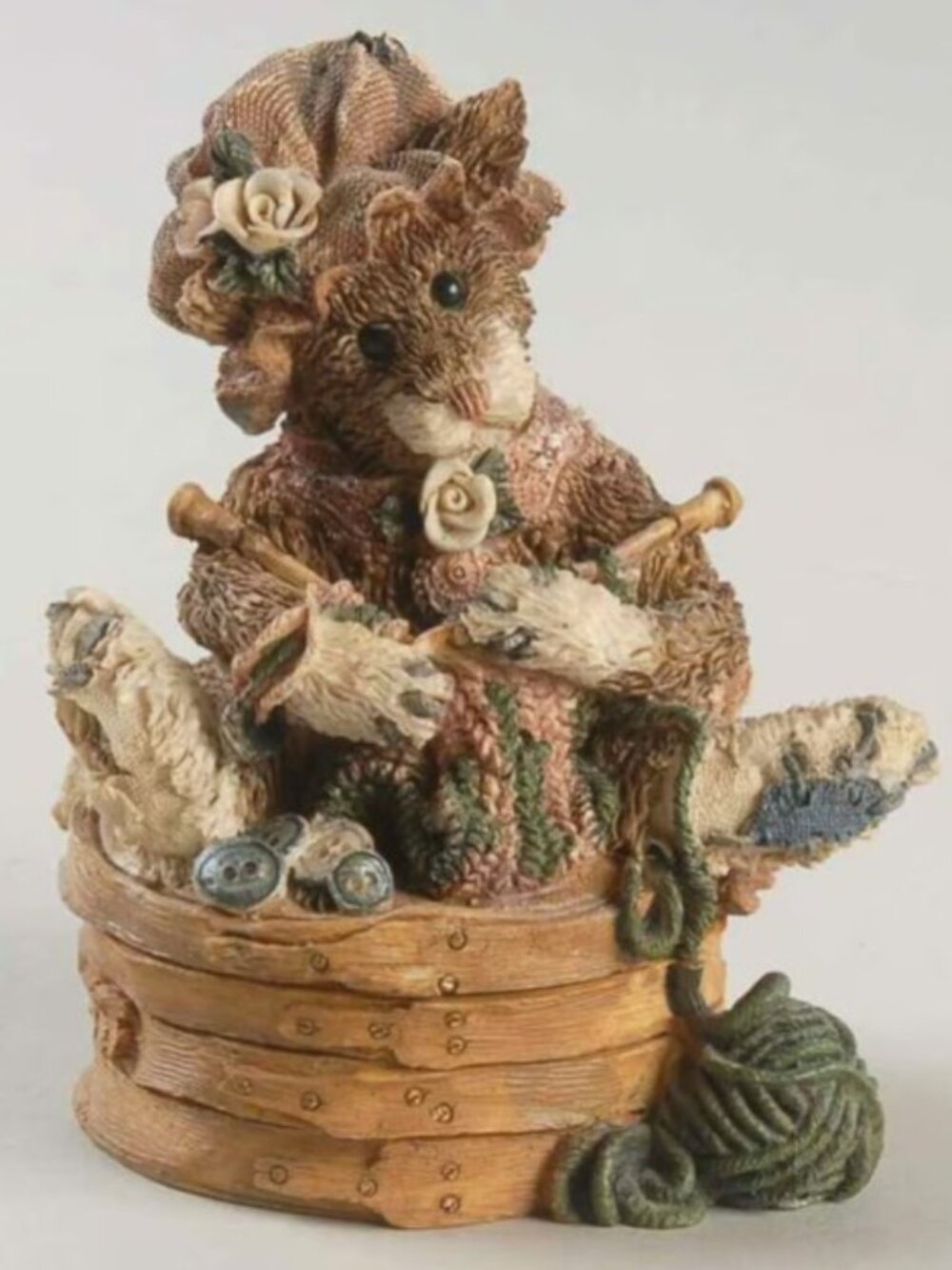 Cookie Catberg-Knittin Kitten - 2250 - Bearstone Collection by Boyds Bears BOXED